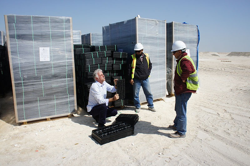 Rainwater crates project Qatar